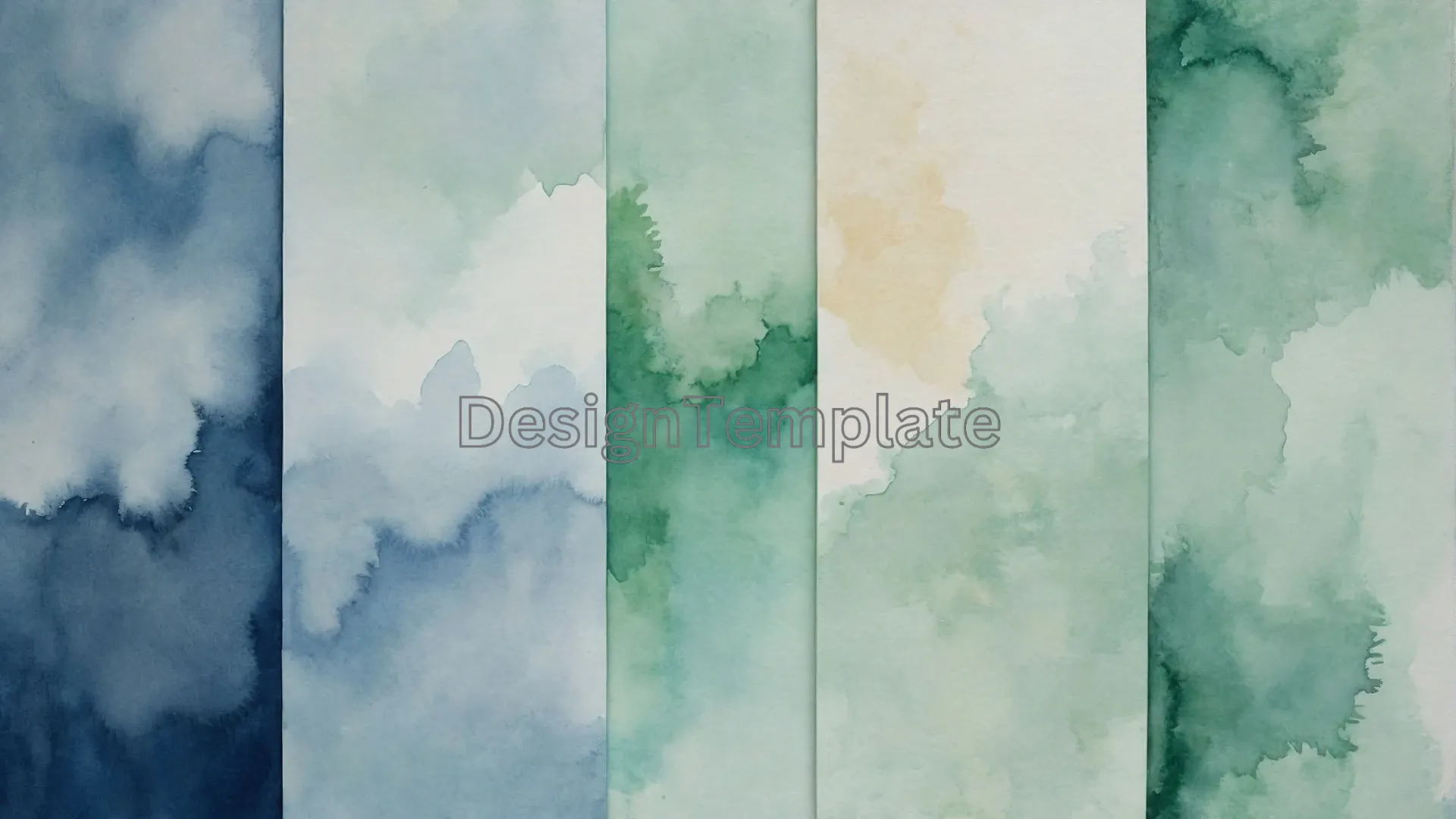 Green and Blue Abstract Watercolor Background Image image